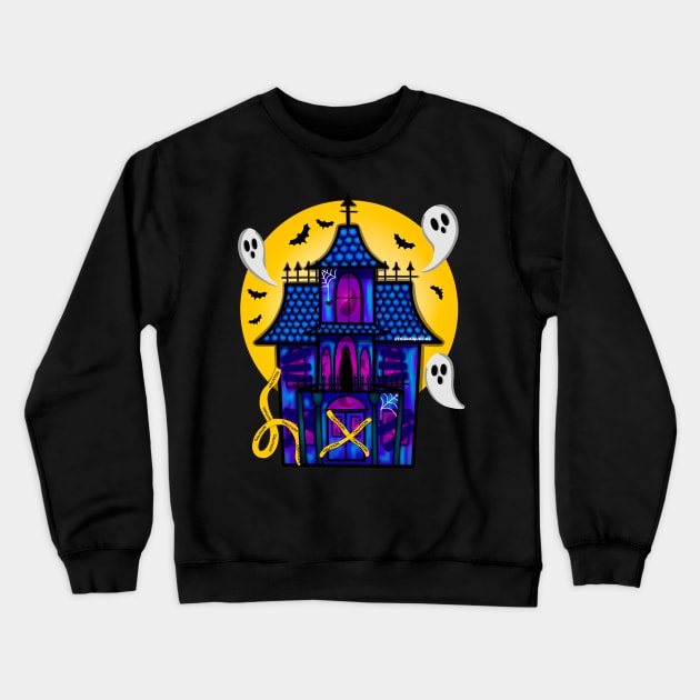 Haunted house Crewneck Sweatshirt by Thisuniquevibe